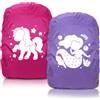 Cadimus Zaino Parapioggia Unicorno Rosa e Sirena Viola, Parapioggia per Borsa da Scuola, Coprizaino Riflettente per Ragazzi e Ragazze Che Iniziano la Scuola