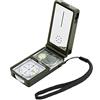 OFKPO 10 in 1 Multifunzione Bussola Preciso Alpinismo, Tascabile Impermeabile con Termometro Igrometro Luce LED Riflettore Lente d'ingrandimento per Navigazione Campeggio Escursione Avventura Trekking