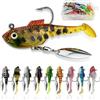 GZqiancang Esche Artificiali Spinning,con Scatola Plastica,10pcs | Artificiali Spinning Mare per Pesca di Spigole, Lucci, Trote e Pesci Carnivori
