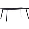vidaXL Tavolo da Pranzo Nero 160x80x75 cm in Vetro Temperato