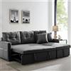 CONCEPT USINE | Divano angolare convertibile a 4 posti | Design Malmo Tessuto Grigio | Stile Moderno | Divano Letto con Cassettiera Integrata | Comodo, Tendenza, Pratico