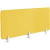 Beliani Pannello Divisorio Fonoassorbente per scrivania in PET Giallo 180 x 40 cm