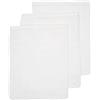 Meyco 458000 - Set di 3 guanti da bagno in mussola, 21 x 17 cm, 100% cotone, colore: Bianco