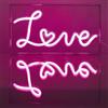 HOME DECO FACTORY, LA0073, Lampada LED al Neon in Acrilico Effetto Love, Design Moderno, Illuminazione Morbida e Rilassante, Interruttore Pratico, Rosa, Dimensione: Standard