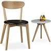 Relaxdays 10020650_46 Sedia Per Sala Da Pranzo/Cucina, Legno, Nero, 46X44X79 cm