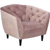 AC Design Furniture, Poltrona Ragnar, in velluto, rosa antico, misure: 97 x 79 x 83 cm un pezzo