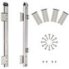 FRMSAET Guide per cassetti 305/355/405/455mm Guida per mobili-355mm,Argento | Guide Metalliche Rinforzate Sotto Scrivania per Cassetti Mobili, Tastiera e Attrezzi, Altezza Regolabile