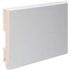 Leiste24 Battiscopa quadrato in legno massiccio, bianco laccato RAL 9010