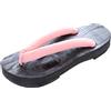 Kawaii-Story K-G-50-11 Rosa Nero Legno Giappone Geta Donna Sandalo Tabi Kimono Geisha Kendo Infradito, Nero , 41 EU