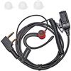 HYSHIKRA Auricolare leggero per radio a forma di G compatibile con Retevis Baofeng Kenwood RT24 UV5R TK250 TK320 Walkie Talkie (Rosso, 1 PACK)