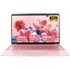 LONGEVINCE 14 Pollici Ultrabook, 8 GB DDR4, 1920 x 1080 IPS, Celeron N4120 Quad Core (Fino a 2,6 GHz), USB 3.0, Ultra-Sottile Portatile Windows 11 Notebook (Oro Rosa, 8+960G SSD)