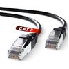 Mr. Tronic Cavo Ethernet Cat 7 da 20m, 100% rame alta velocità cavo Ethernet, Cavo di rete LAN patch rotondo per interni con connettori RJ45 | 28AWG, schermato SFTP Cavo Internet (20 Metri, Nero)