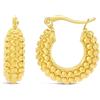 ARS ARGENTI ARS-ARGENTI Orecchini a mezzaluna, vintage, design arabo, elegante placcato oro 750, 18 carati, idea regalo per donne e ragazze, 24 x 12 mm, lucido, lussuoso, ipoallergenico, Acciaio inossidabile Oro