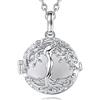 CELESTIA Collana Chiama Angeli Gravidanza, Albero della Vita Ciondolo Chiama Angeli Gravidanza Medaglione Placcato Argento Catene Lunghe 114CM, Regalo per Donna Incinta
