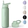 VINSUN Borraccia Termica 750ml - Bottiglia Termica in Acciaio Inox con Cannuccia - Senza Perdite, Senza BPA, Riutilizzabile - Bottiglia Acqua per Viaggio, Ufficio, Sport