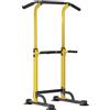 soges Dip Stands Power Tower regolabile in altezza Pull Up & Dip Station multifunzione allenamento per la forza domestica Stazione di allenamento fitness giallo