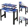 homelikesport 5 in 1 Tavolo da Gioco Multi per Hockey, Biliardo, Pallacanestro, Ping-Pong, Arco