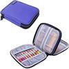Damero Astuccio per uncinetto, astuccio portatile con cerniera per ferri da maglia, ganci e kit per uncinetto, Viola
