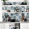 RE-COVERTILES - Adesivi Piastrelle Cucina Bagno Mattonelle adesive in PVC Impermeabili Antigraffio Stickers Decorazione Parete Cementine Peel and Stick - Modello 10 Pz 20x20 cm PS00206 Made in Italy