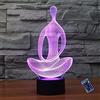 YTDZLTD Creativo 3D Yoga Meditazione Luce Notturna 16 Colori Mutevoli Telecomando USB Potere Toccare Cambiare Lampada Arredamento Lampada LED Lampada da Tavolo Bambini Brithday Natale Regalo