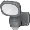 Brennenstuhl - Faretto LED a batteria per esterni, senza fili, con batteria e sensore di movimento (funzionamento a batteria con 4 LED di marca di alta qualità, 210 lumen, IP44 per esterni)