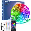 PSTAR Luci Led camera 8 Metri, Led Striscia con 44 Tasti Telecomando Controller Bluetooth APP, Luci Led RGB Funzione Musicale, Strisce led per Decorazioni Cucina Bar Festa TV Retroilluminazione