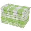 LANE LINEN Strofinacci da cucina in 100% cotone, ultra morbidi, assorbenti, ad asciugatura rapida, set di strofinacci da cucina, 30,5 x 30,5 cm, confezione da 8, colore: verde salvia