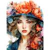 CEOVR Diamond Painting Kit Completo Donna e Fiori 5D Diamond Painting,Diamond Painting Adulto Stile Bohémien,30x40 cm Pittura Diamante,Mosaico Diamanti Painting,Painting Diamond 5D