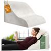 WELL B4 Cuscino antireflusso adulto da Lettura con Memory Foam - sollevatore ergonomico, a cuneo per letto e divano per gambe e Schiena, cuscino neonato, cuscino reflusso gastroesofageo