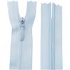 Aerzetix - C61111 - Set di 20 Cerniere Invisibili 18cm - Colore: Blu Cielo - Non separabili con tiretto Palla da Rugby Materia inestensibile - Cerniera Lampo