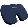 FORTEM Cuscino Sedia Ufficio, Cuscino Memory Foam per Seduta, Sedia Gaming, Poltrona, Supporto Ergonomico, Fodera Traspirante e Lavabile, Base Antiscivolo, Forma a U, per Casa, Lavoro e Viaggi, XL