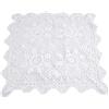 Lioaeust Tovaglia vintage in stile countryside, tovaglia quadrata in cotone e pizzo all'uncinetto, tovaglia floreale per casa, hotel, bar (40 x 40 cm, bianco)