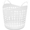 Ciieeo Cesto Portabiancheria Flessibile Cesto Portabiancheria In Plastica Da 40 L Cesto Svuotato Per Vestiti Sporchi Con Manico Contenitore Rotondo Portatile Ventilato Organizer Per