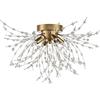 EFPD Lampadario fuochi d'artificio, lampadario in cristallo G9, utilizzato per l'illuminazione di camera da letto, sala da pranzo, soggiorno e isola cucina (Dorata Plafoniera 4T)