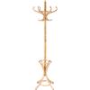 RELAX4LIFE Appendiabiti da Terra con Portaombrelli, Legno Massello, Attaccapanni Alto 184 cm, con 8 Ganci e Piedini, Stand Appendiabiti per Ingresso, Corridoio, Entrata