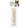 Croci King Bone - Treccia Osso per Cani, Snack Premio masticativo per Cani in Pelle Bovina Naturale, Dental Stick per la Pulizia dei Denti, 20 cm - 90 g