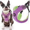 Gooby Pettorina in memory foam Escape Free, viola, taglia M, non tira per cani di piccola taglia con regolazione a quattro punti, perfetta in viaggio, per cani di taglia media, non tira e cani di
