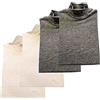 BIMBISSIMI 1 Set da 4 lupetti Bambino/Bambina in Caldo Cotone da 3 a 16 Anni. 2 Bianco + 2 Grigio 7