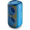 NGS ROLLER BEAST AZURE - Potente Altoparlante Portatile da 32 W Compatibile con Bluetooth 5.0 e Tecnologia TWA, Luci RGB, IPX5 Resistente all'acqua e alla Polvere, Microfono, Vivavoce, Blu.