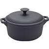 Metaltex Casseruola in ghisa con doppi vetri all'esterno e all'interno 28 cm.