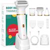 FANHEE Rasoio Elettrico Donna,3 in 1 Rasoio Donna Elettrico Per Corpo, Bikini e Naso, Rasoio Intimo Donna Ricaricabile,Rasoio Donna Inguine IPX7 Impermeabile Con Stazione di Ricarica USB
