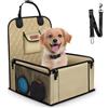 Looxmeer Seggiolino Auto per Cani, Trasportino per Cani Impermeabile Antistrappo Antisscivolo per Cani Piccola e Media Taglia con Ciotola Cintura di Sicurezza Universali per Auto SUV Camion