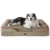 Bedsure Cuccia Ortopedica Lavabile Per Cani Grandi, 106x80cm, Brunastro | Divano in morbida flanella con schiuma ortopedica bugnata, fodera impermeabile, rivestimento lavabile e fondo antiscivolo
