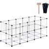 DINMO Gabbie per porcellini d'India, box per cuccioli, box per piccoli animali per conigli, coniglietti, furetti, ricci, fai da te, espanso, portatile, recinto per esercizi, 155,5 x 63,1 x 63,1 cm