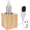 Generic Bottiglia Riscaldatore per Olio da Massaggio, Erogatore di Olio per Riscaldatore Elettrico a Riscaldamento Rapido 100‑240 V per Materiale a Base di Erbe (Venatura del legno)