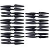 Generic 20PCS Elica per Hubsan H501S H501A H501C H501M H501S PRO MJX B3 Bugs 3 B3H B2W F17 F100 HS700 D80 Fotografia Aerea RC Drone Lama di Ricambio Accessori (Nero)