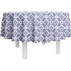 Nydel Tovaglia in Porcellana con Rivestimento Acrilico, Cotone, Blu, Ronde 160 cm