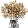 maoodoo Babys Breath - 8 fiori artificiali realistici al tatto, fiori finti in seta, gipsofila, decorazione per festa di nozze, decorazione per la casa, colore: cachi