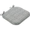 Sweet Home Collection - Cuscino per sedia in memory foam, con laccetti, motivo a nido d'ape, retro in gomma antiscivolo, forma quadrata arrotondata, 40 x 40 cm, Aria multicolore/grigio, 4 pezzi