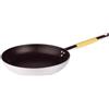 Pentole Agnelli Linea Cookware System Padella Svasata Bassa con Manico Tubolare Inox Cool, Diametro 32 cm, Pollame, Argento/Giallo